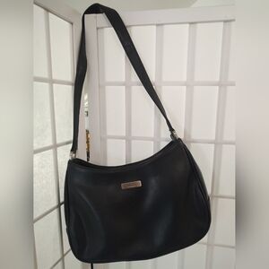 Liz Claiborne Black Shoulder Bag Sleek Minimalist Design